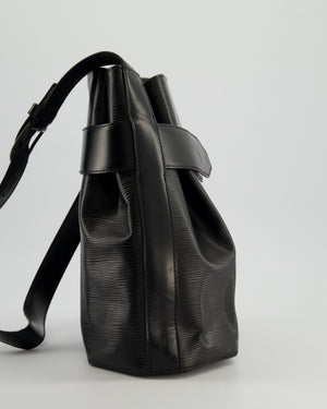 Louis Vuitton Sac D'Epaule Bag in Black Epi Leather with Internal Wallet and Strap