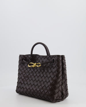 Bottega Veneta Small Andiamo Bag in Brown Fondant Intrecciato Leather with Gold Hardware RRP £3,410