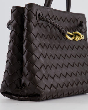 Bottega Veneta Small Andiamo Bag in Brown Fondant Intrecciato Leather with Gold Hardware RRP £3,410