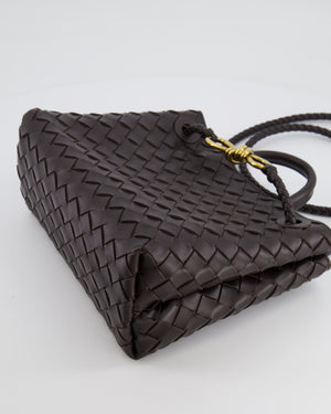 Bottega Veneta Small Andiamo Bag in Brown Fondant Intrecciato Leather with Gold Hardware RRP £3,410