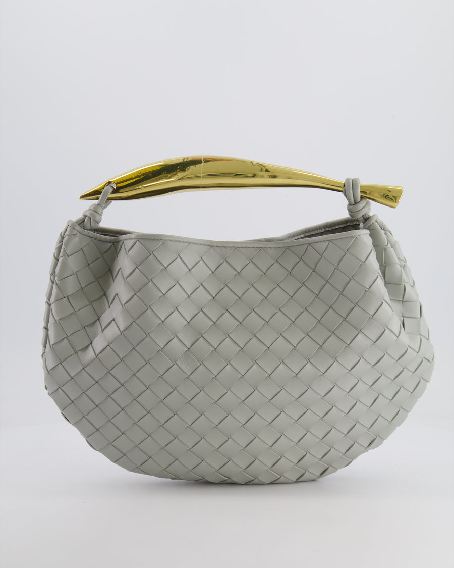 Bottega Veneta Sardine Bag in Agate Grey Intrecciato Leather with Gold Hardware RRP £3,320