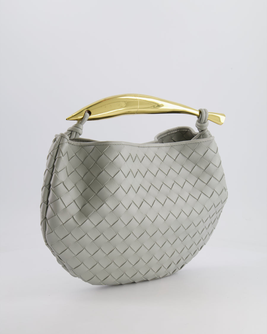 Bottega Veneta Sardine Bag in Agate Grey Intrecciato Leather with Gold Hardware RRP £3,320