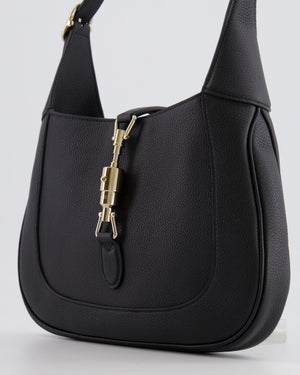 Gucci Black Jackie Small Bag in Grained Leather with Champagne Gold Hardware RRP £2,820