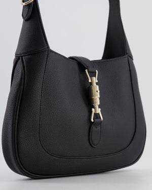 Gucci Black Jackie Small Bag in Grained Leather with Champagne Gold Hardware RRP £2,820