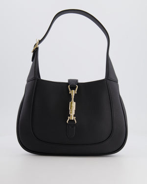 Gucci Black Jackie Small Bag in Grained Leather with Champagne Gold Hardware RRP £2,820