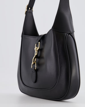 Gucci Black Jackie Small Bag in Smooth Leather with Champagne Gold Hardware RRP £2,820