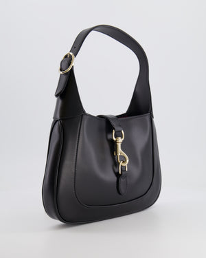 Gucci Black Jackie Small Bag in Smooth Leather with Champagne Gold Hardware RRP £2,820