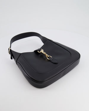 Gucci Black Jackie Small Bag in Smooth Leather with Champagne Gold Hardware RRP £2,820