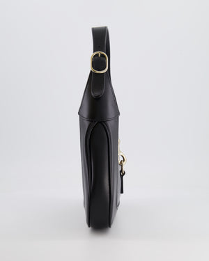 Gucci Black Jackie Small Bag in Smooth Leather with Champagne Gold Hardware RRP £2,820