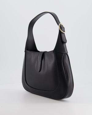 Gucci Black Jackie Small Bag in Smooth Leather with Champagne Gold Hardware RRP £2,820