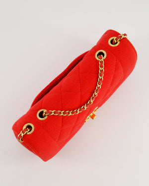 *RARE* Chanel Red Jersey Small Diana Flap Bag in with Gold Hardware