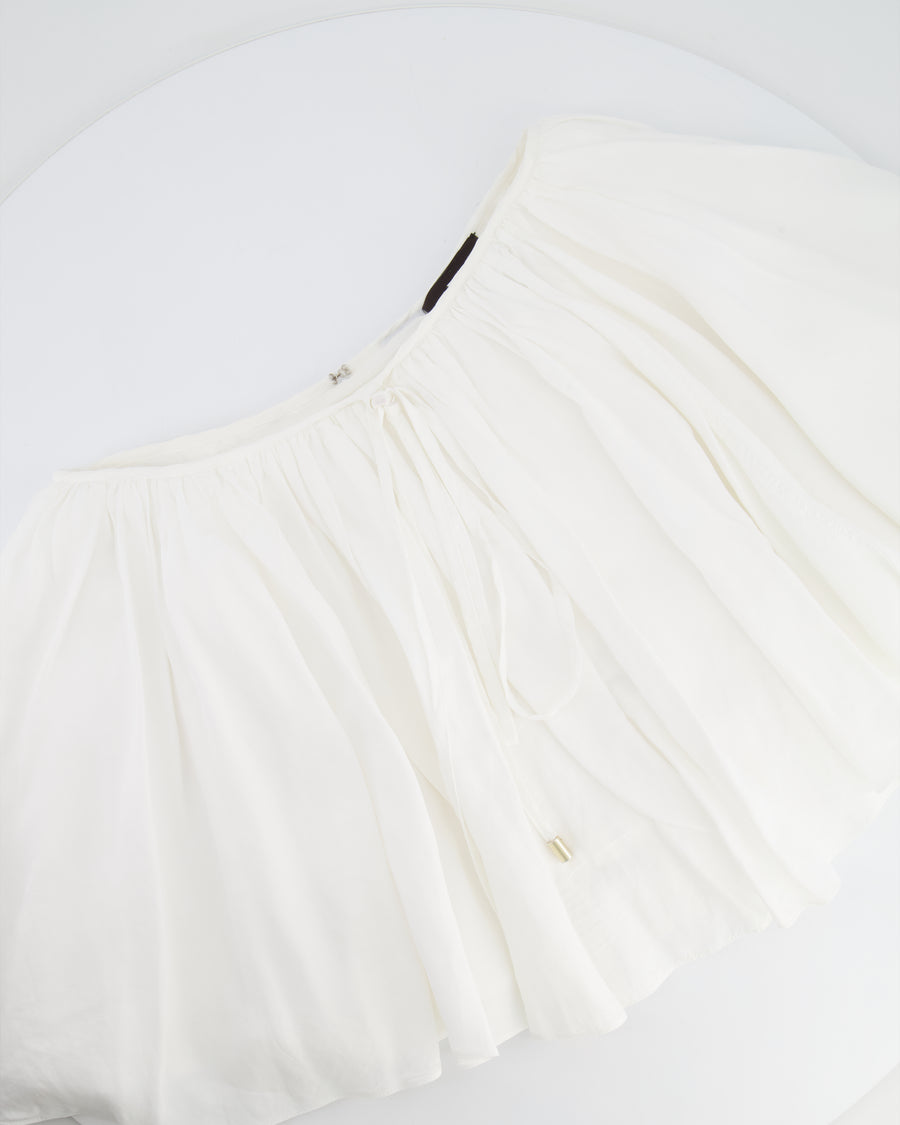 Loewe X Paula's Ibiza White Linen Strappy Mini Skirt Size FR 36 (UK 8) RRP £1,100