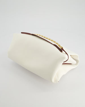 Victoria Beckham Puffy Chain Pouch Bag With Strap In White Leather RRP £1290