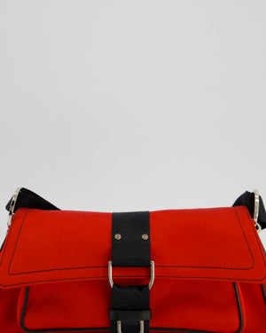 Christian Dior Red Hardcore Flap Bag with Silver Hardware