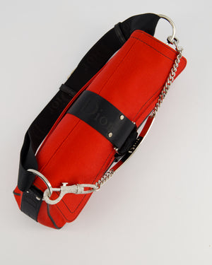 Christian Dior Red Hardcore Flap Bag with Silver Hardware