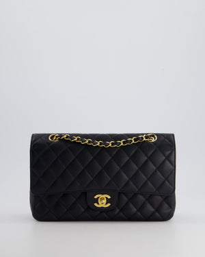 *RARE* Chanel Vintage Black Medium Classic Double Flap Bag in Caviar Leather with Gold Hardware