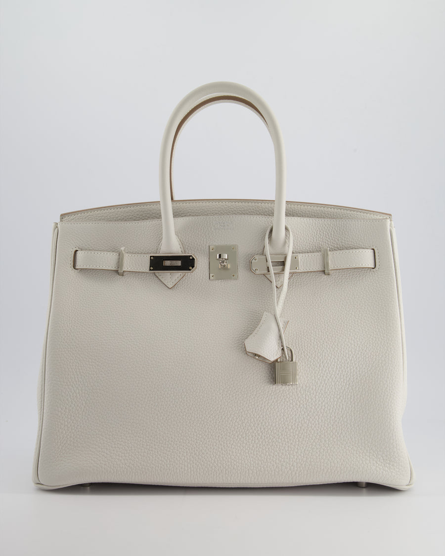 *RARE* Hermès Birkin Bag 35cm in Gris Pale Togo Leather with Palladium Hardware