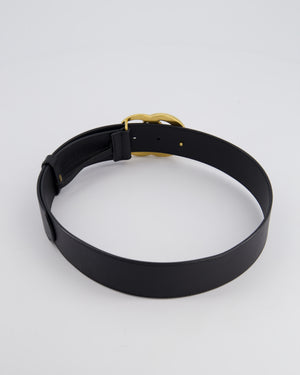 Gucci Black GG Logo Marmont Leather Belt Size 70cm