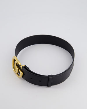 Gucci Black GG Logo Marmont Leather Belt Size 70cm