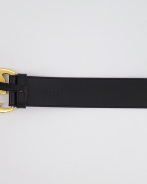 Gucci Black GG Logo Marmont Leather Belt Size 70cm