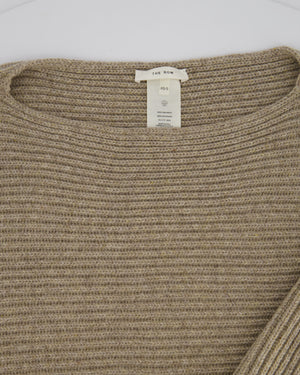 The Row Beige Oversized Ribbed Cashmere Poncho Size XS/S (UK 6/8)