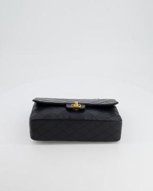 Chanel Vintage Black Medium Classic Double Flap Bag in Lambskin Leather with 24K Gold Hardware