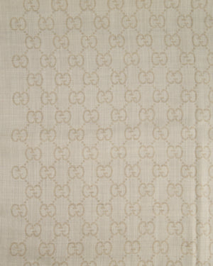 Gucci Beige & Cream Monogram Scarf 200x73cm