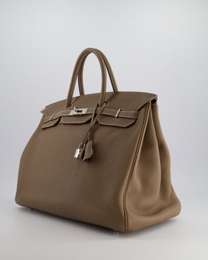 Hermès Birkin 40cm Bag in Etoupe Togo Leather with Palladium Hardware