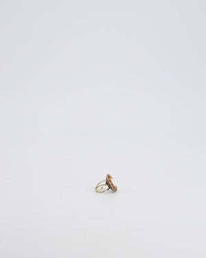 Chanel 10/C Antique Gold and Pearl Ring with Enamel Detail