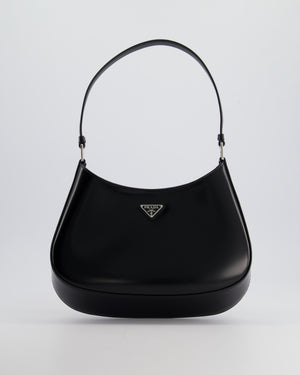 Prada Black Cleo Brushed Leather Shoulder Bag RRP £2400