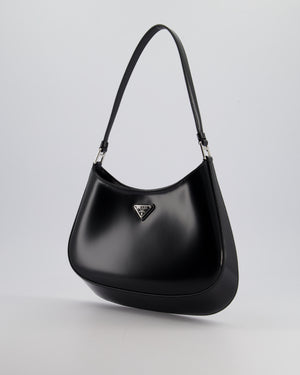 Prada Black Cleo Brushed Leather Shoulder Bag RRP £2400