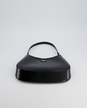 Prada Black Cleo Brushed Leather Shoulder Bag RRP £2400