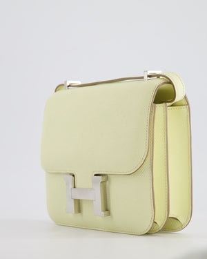 *FIRE PRICE* Hermès Constance III Mini Miroir 18cm Bag in Jaune Milton Epsom Leather with Palladium Hardware