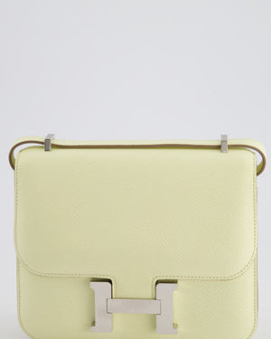 *FIRE PRICE* Hermès Constance III Mini Miroir 18cm Bag in Jaune Milton Epsom Leather with Palladium Hardware