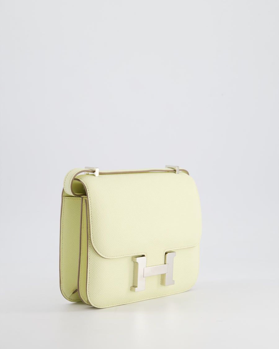 *FIRE PRICE* Hermès Constance III Mini Miroir 18cm Bag in Jaune Milton Epsom Leather with Palladium Hardware