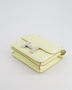 *FIRE PRICE* Hermès Constance III Mini Miroir 18cm Bag in Jaune Milton Epsom Leather with Palladium Hardware