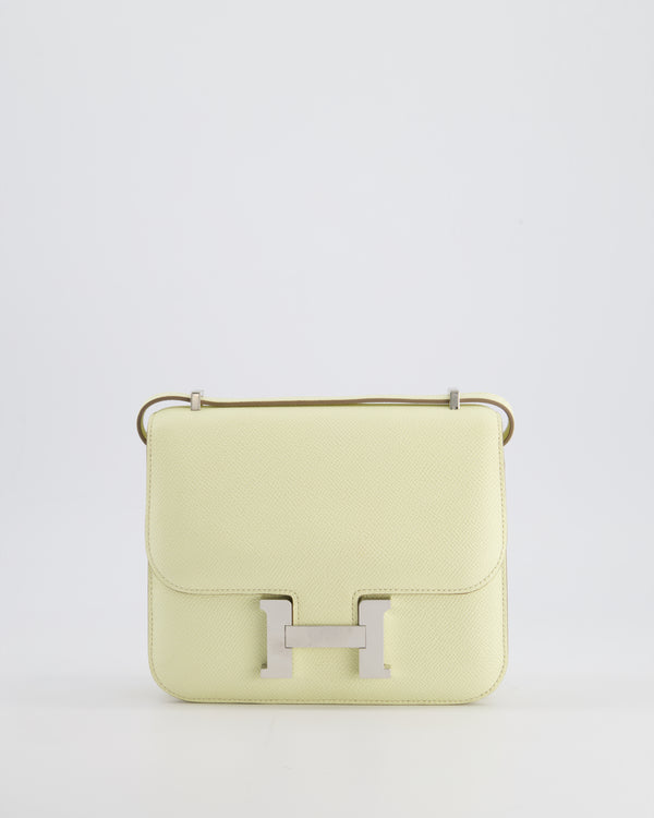 *FIRE PRICE* Hermès Constance III Mini Miroir 18cm Bag in Jaune Milton Epsom Leather with Palladium Hardware