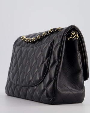 Chanel Black Jumbo Classic Double Flap Bag in Lambskin with Gold Hardware Bag