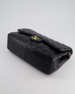 Chanel Black Jumbo Classic Double Flap Bag in Lambskin with Gold Hardware Bag