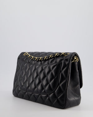 Chanel Black Jumbo Classic Double Flap Bag in Lambskin with Gold Hardware Bag