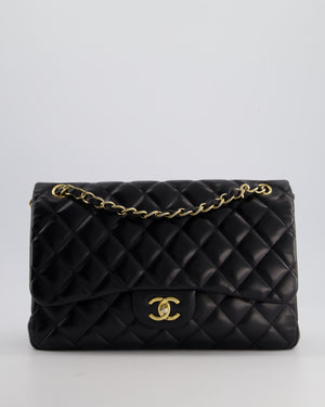 Chanel Black Jumbo Classic Double Flap Bag in Lambskin with Gold Hardware Bag