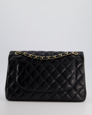 Chanel Black Jumbo Classic Double Flap Bag in Lambskin with Gold Hardware Bag