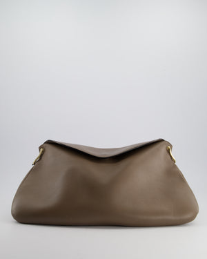 Chloé Taupe Juana Tote Bag With Silver Chain Shoulder Strap