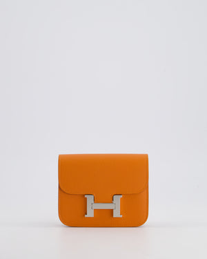 Hermès Constance Slim Belt Wallet Bag in Orange Epsom Leather with Palladium Hardware