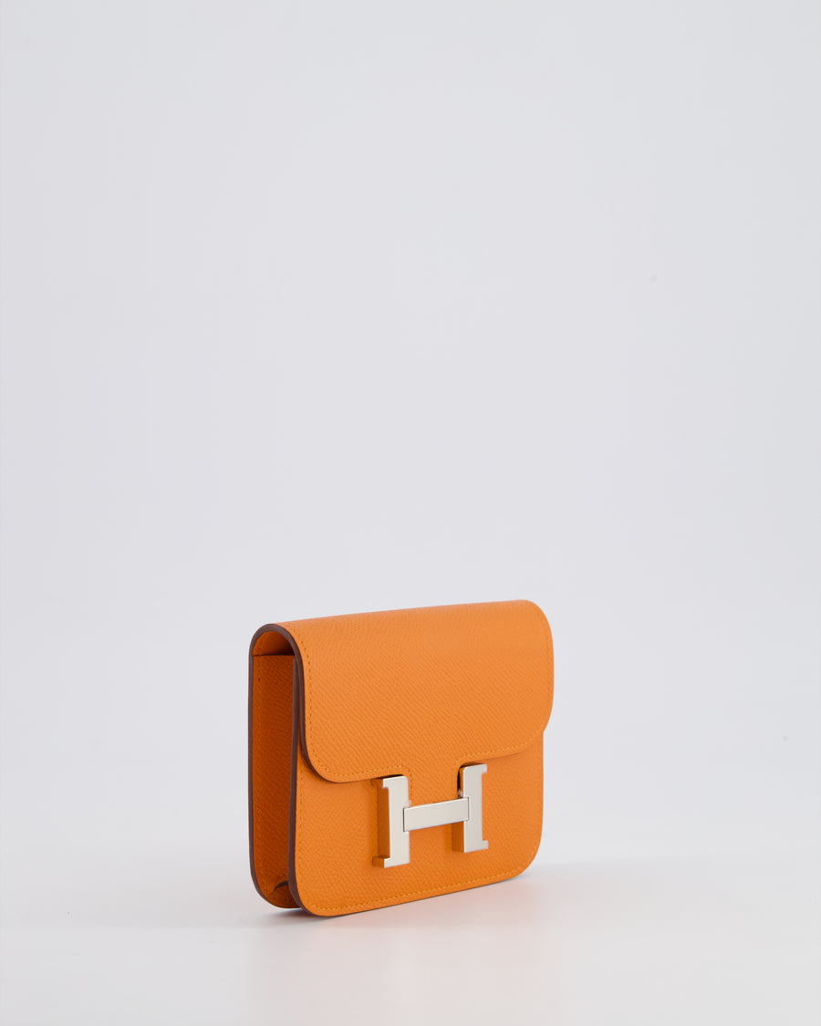 Hermès Constance Slim Belt Wallet Bag in Orange Epsom Leather with Palladium Hardware