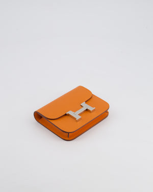 Hermès Constance Slim Belt Wallet Bag in Orange Epsom Leather with Palladium Hardware