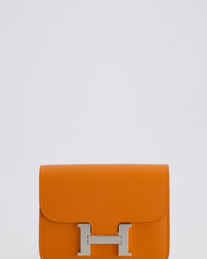 Hermès Constance Slim Belt Wallet Bag in Orange Epsom Leather with Palladium Hardware