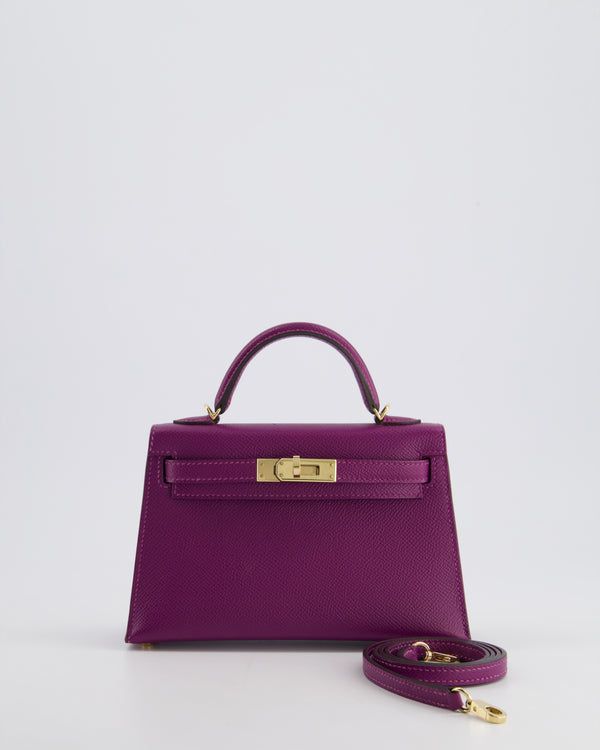 *HOT* Hermès HSS Mini Kelly II Bag 20cm in Anemone and Rose & Tyrien Epsom Leather with Permabrass Hardware