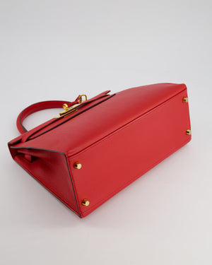 Hermès Kelly 28cm Sellier Bag in Rouge Casaque Epsom Leather with Gold Hardware