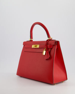 Hermès Kelly 28cm Sellier Bag in Rouge Casaque Epsom Leather with Gold Hardware